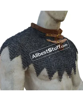 6 mm Full Round Dome Riveted Maille Collar Steel